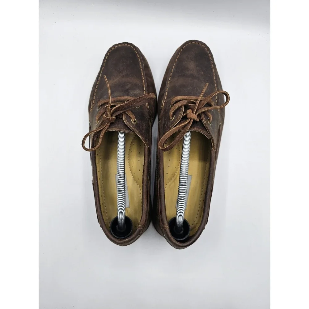 Nisolo Boat Shoes Mens 11 Brown Leather Comfort Designer Loafer Slip On Nautical